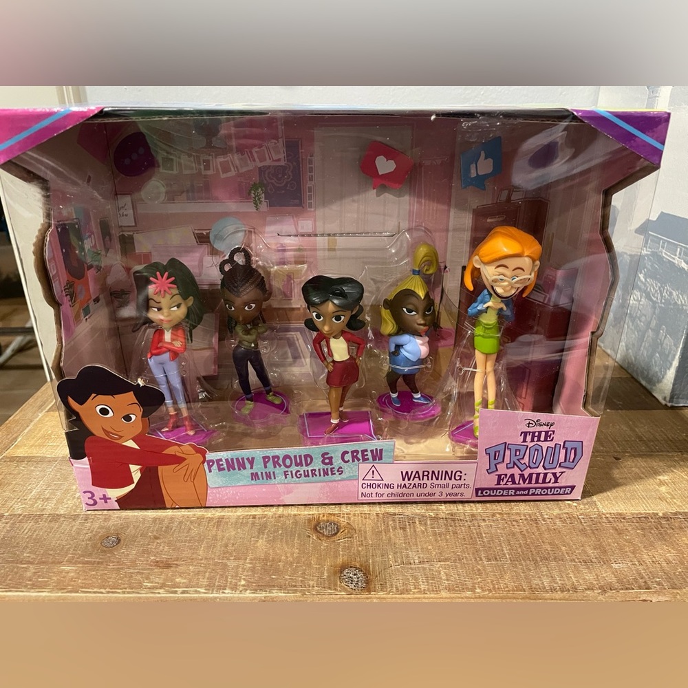 Disney The Proud Family. Penny Proud & Crew Mini Figurines. New in Box.